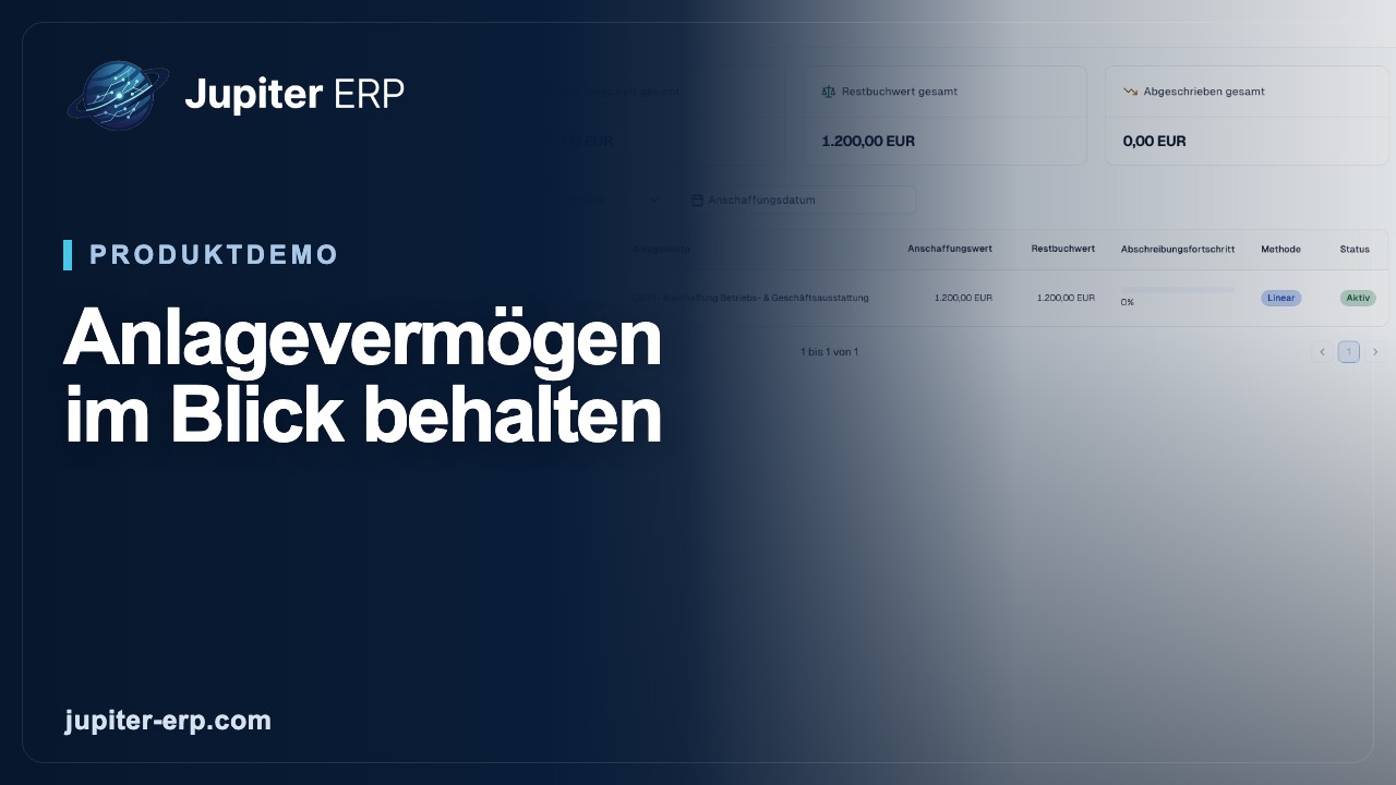 Video: Anlagevermögen und Abschreibungen verwalten