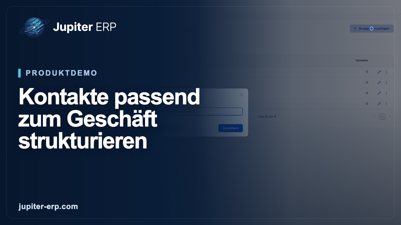 Video: Eigene Felder und Kontaktgruppen einrichten