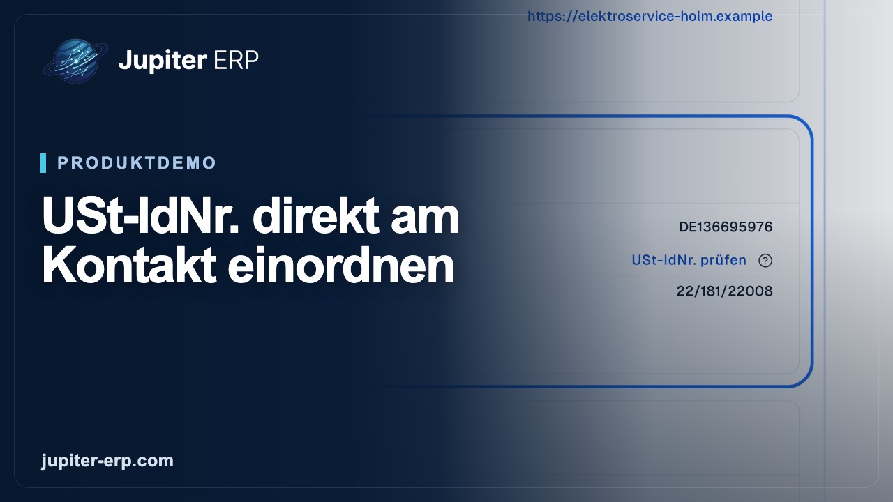 Video: USt-IdNr. am Kontakt prüfen
