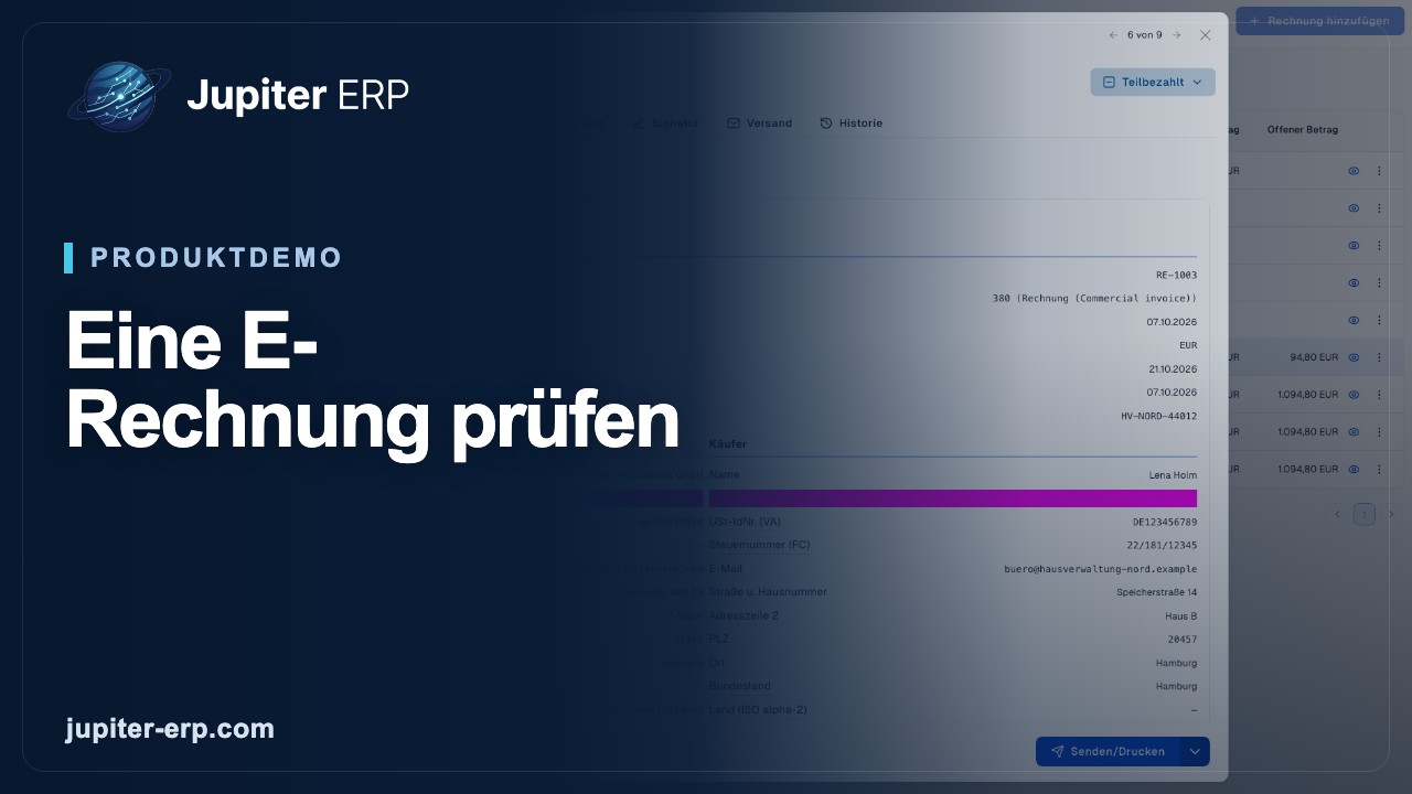 Vorschaubild zum Video: E-Rechnung (ZUGFeRD) erstellen