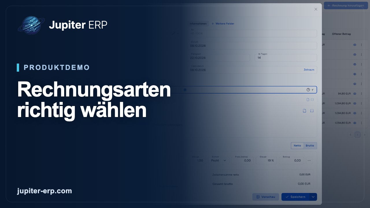 Video: Rechnung, Teilrechnung und Schlussrechnung