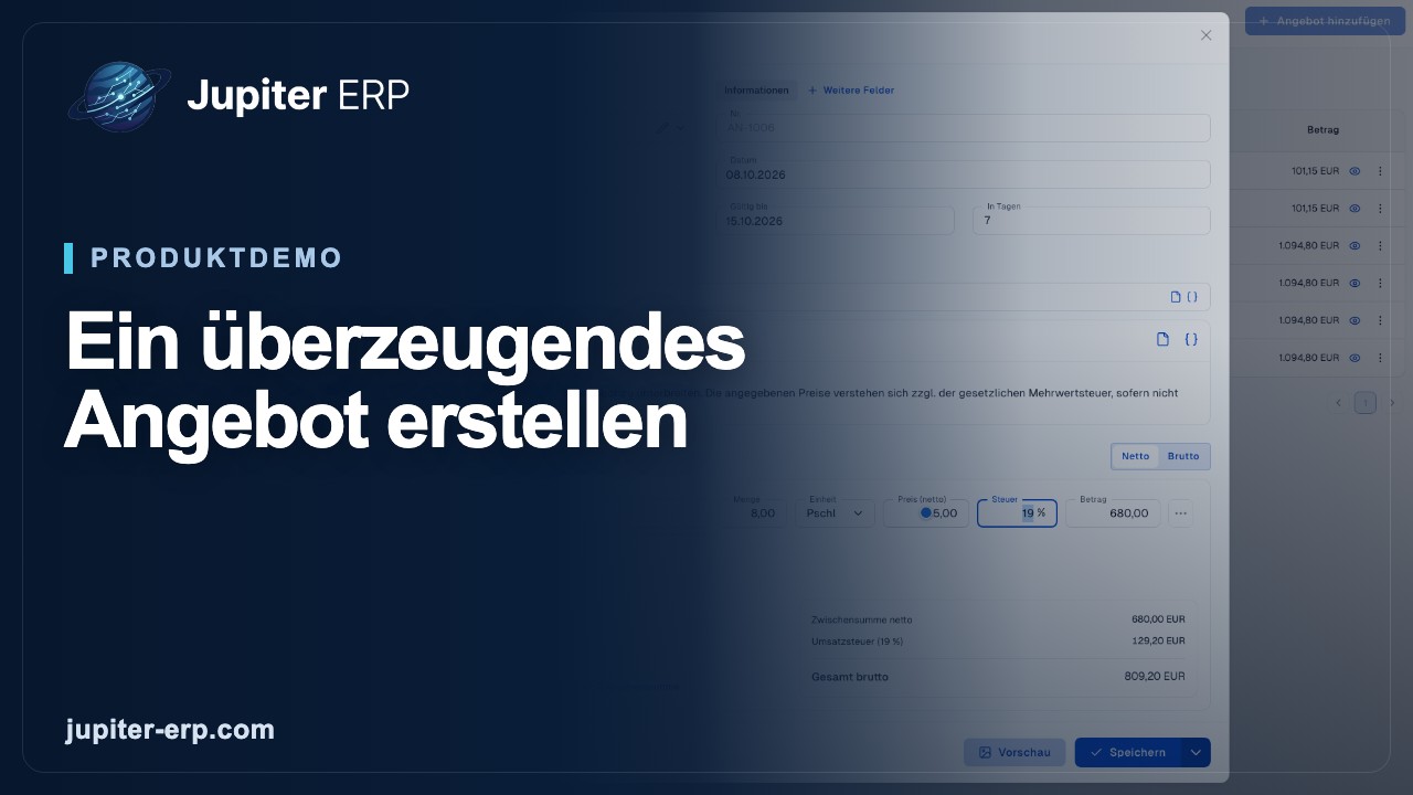 Video: Angebot erstellen