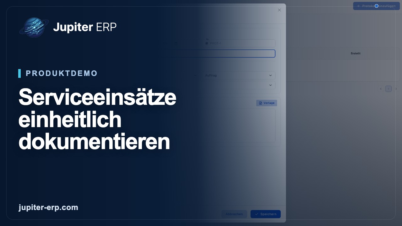 Video: Serviceprotokolle erstellen