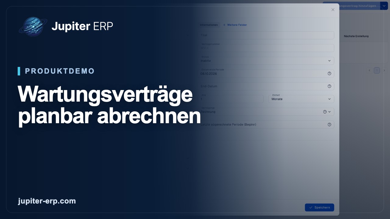 Video: Wartungsverträge und wiederkehrende Abrechnung
