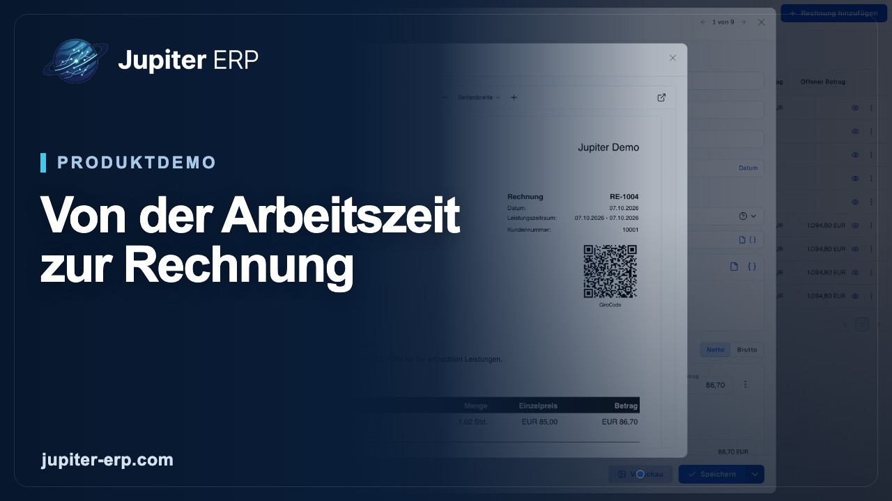Video: Von der Arbeitszeit zur Rechnung